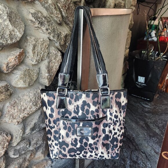 Nine West Leopard Print Textile Shoulder Bag - Picture 4 of 16